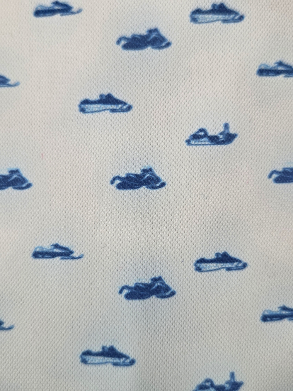 NEW UNRL Golf Polaris Polo Shirt Mens Medium Blue White Snowmobiles - Picture 5 of 7
